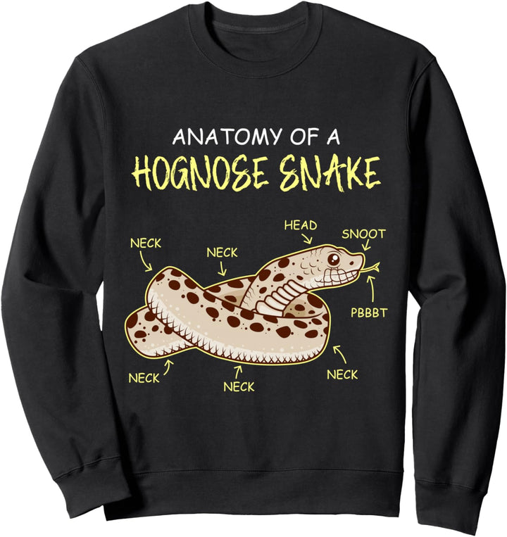 Anatomie Schlange Hakennasennatter Natter Hognose Snake Sweatshirt
