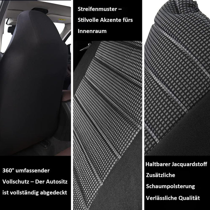 TOYOUN Autositzbezüge Vordersitze Sitzbezüge Auto Grau, Auto-Sitzschoner Schonbezüge Vordersitzbezüg