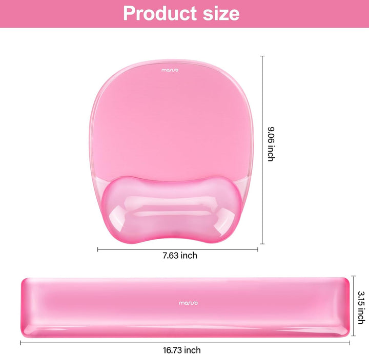 MOSISO Handgelenkauflage Gel für Mauspad Tastatur Set, Unregelmässig Ovales Ergonomisches Mauspad Ta