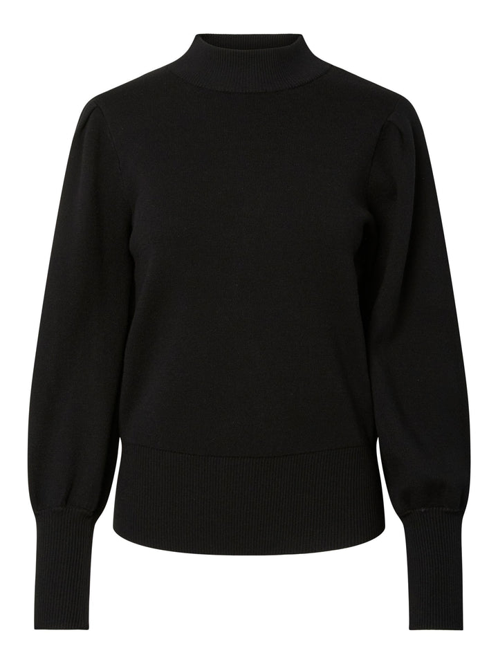 YAS Damen Yasfonny Ls Knit Pullover S. Noos Strickpullover S Schwarz, S Schwarz