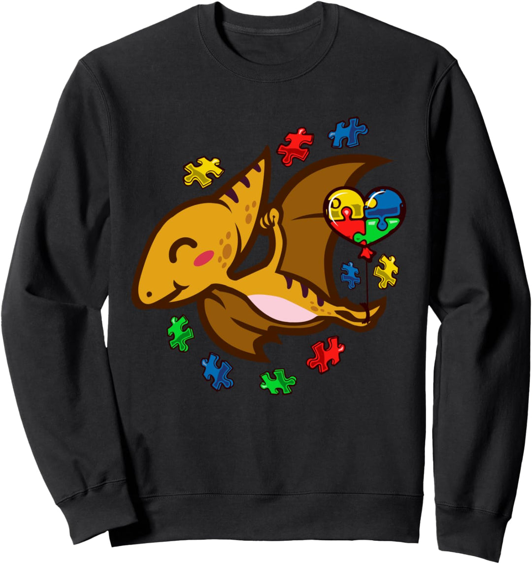 Autismus-Bewusstsein niedlich Pterosaurier Dinosaurier Sweatshirt