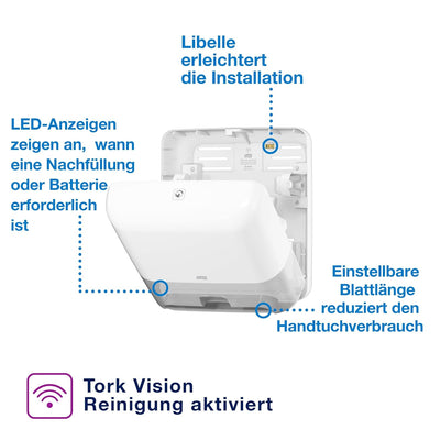 Tork Matic Sensorspender für Rollenhandtücher 551100, Elevation Design - H1 Rollenhandtuch-Spender,