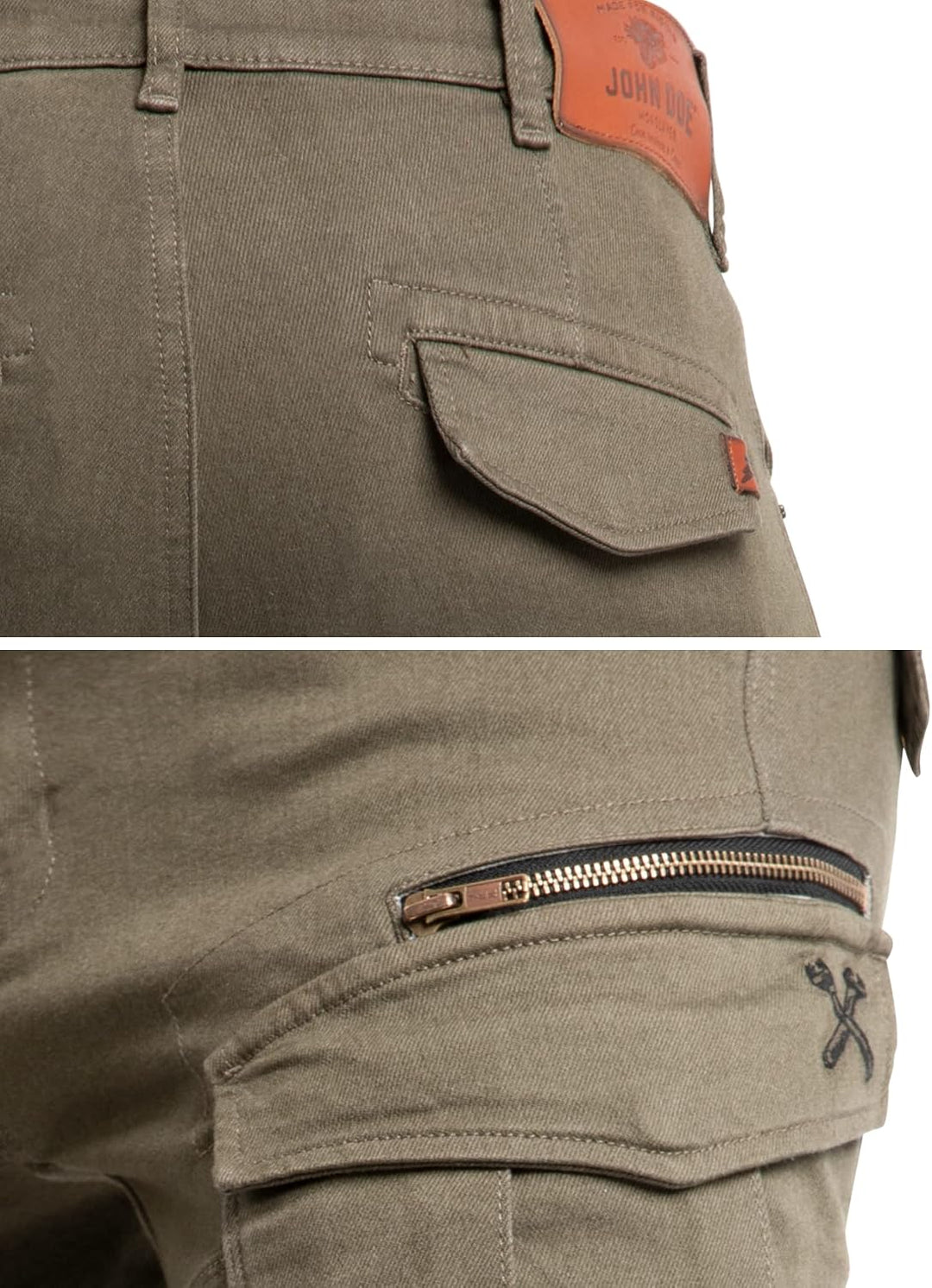 John Doe Defender - Monolayer |CE - Zertifizierung AAA | Motorradhose| Atmungsaktiv | Cargo Hose | H
