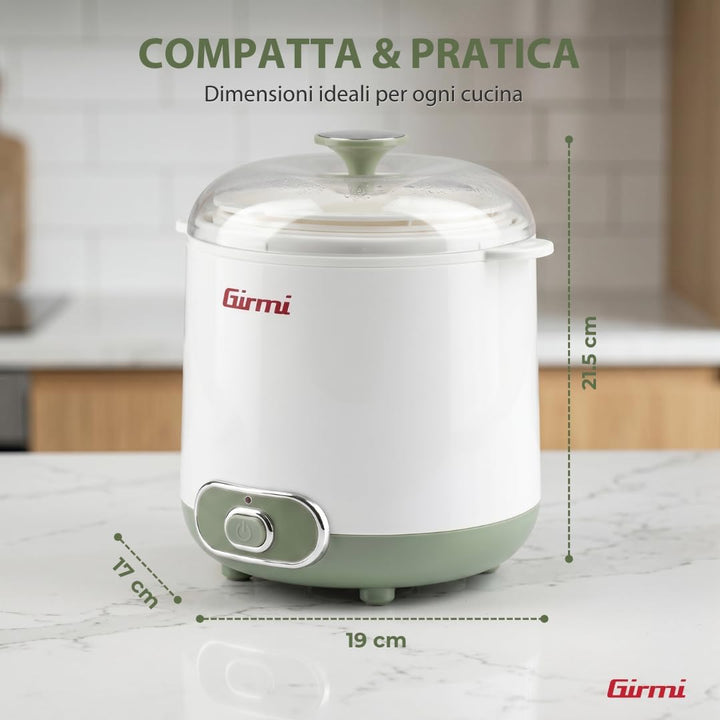 Girmi YG0200 YG02 Joghurtbereiter, Kunststoff, 1.5 liters, Weiss