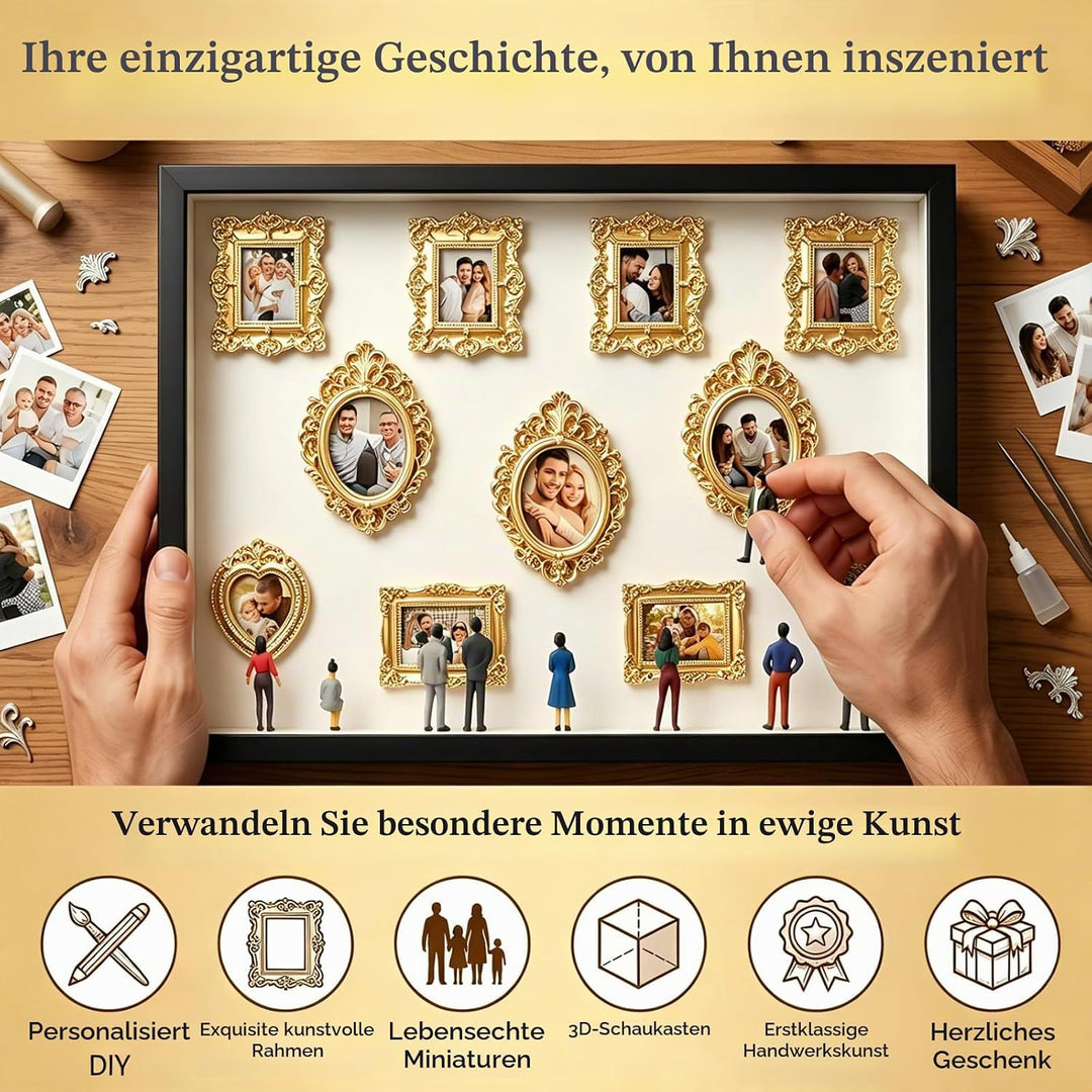 DIY Mini Museum Silhouette Box, DIY Mini Museum Bilderrahmen, Mi ni Figuren, Mi ni Menschen Figuren