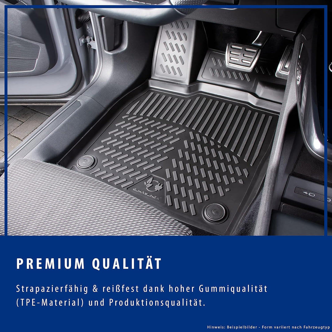 Design 3D Gummimatten Set für OPEL CORSA D Baujahr 2006-2014 | Fussmatten Extra hoher Rand CORSA D (