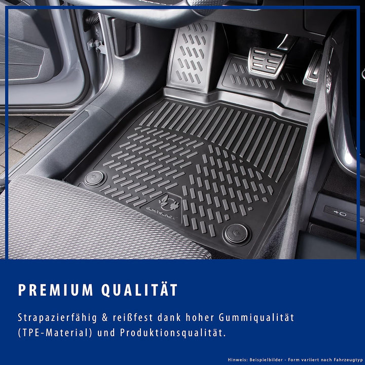 Design 3D Gummimatten Set für OPEL Corsa F Baujahr ab 2019 (PASST Nicht IN Elektro) | Extra hoher 5c