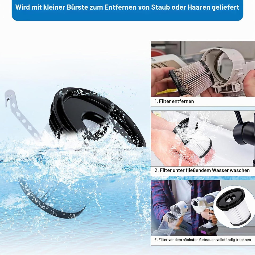 4 Stück Filter für Shark Detect Pro IW3611DE / IW3611EU / IW1611DE/ IW1611EU/ BU1120EU Kabelloser St
