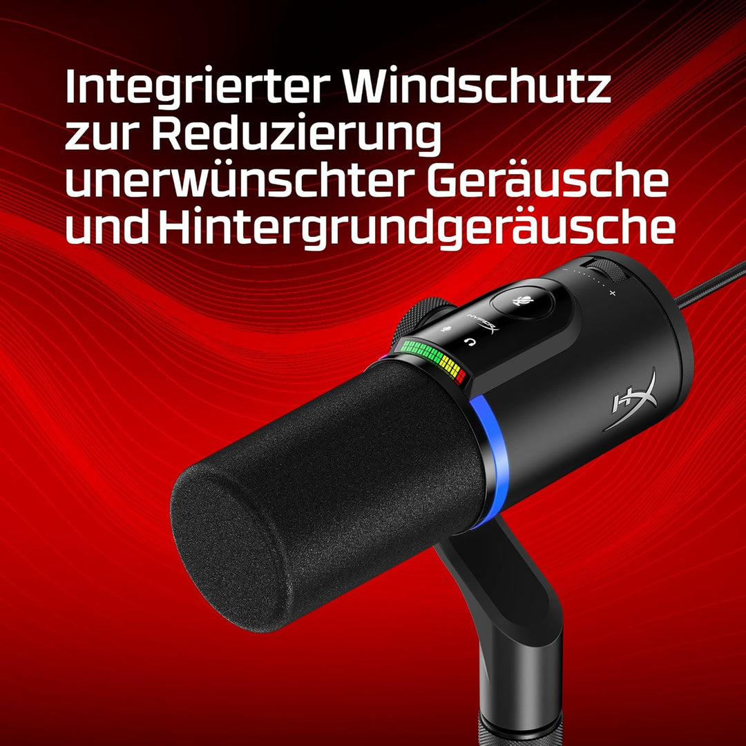 HyperX FlipCast Dynamisches USB/XLR-Mikrofon – Profi-Streaming & Podcast-Mikrofon mit Rauschunterdrü
