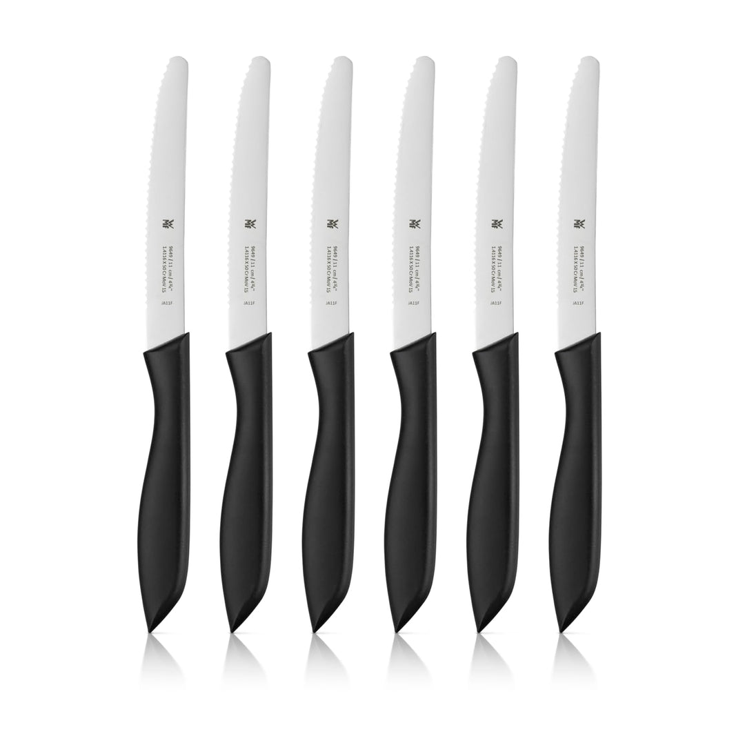 WMF Classic Line Frühstücksmesser Set 6-teilig, 23 cm, Brötchenmesser Wellenschliff, Brotzeitmesser,