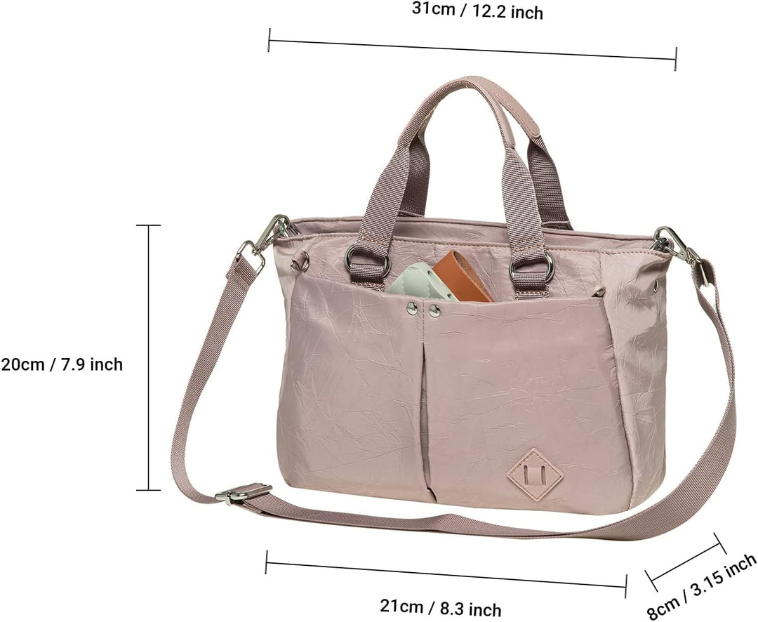 KAUKKO Damen Schultertasche Leichte Umhängetasche Nylon - Handtasche Top Griff Henkel - Tasche Beute