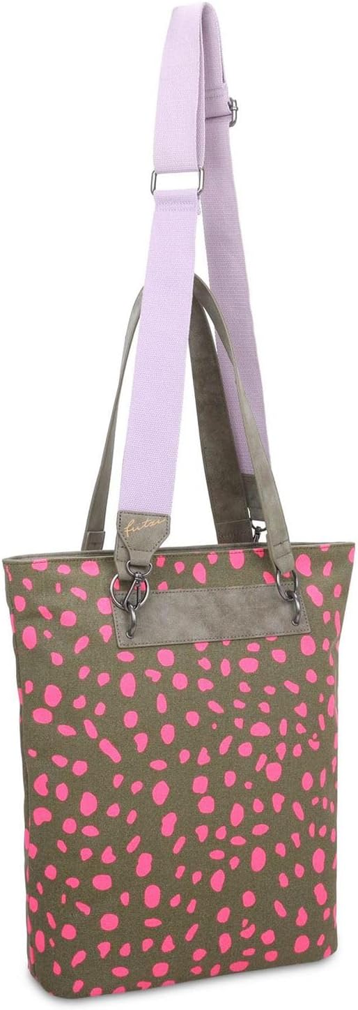 Fritzi aus Preussen Damen Wudy01 Canvas Spotty Pink Tote Bag