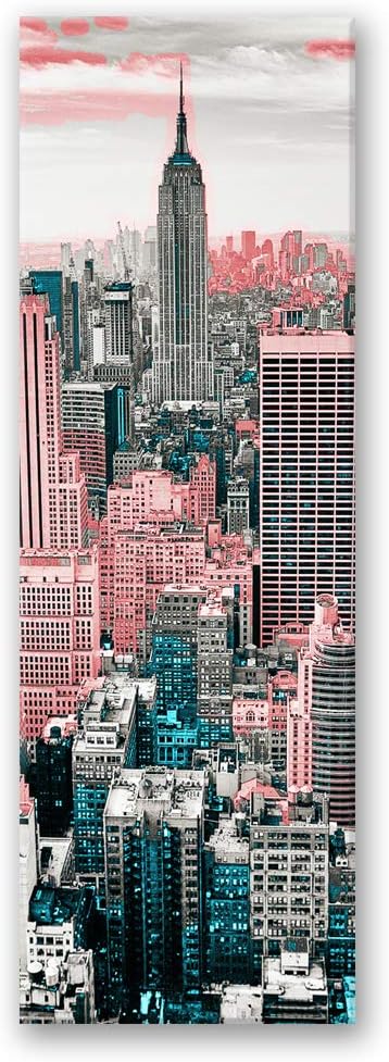 Leinwandbild XXL Stadt Wandbild Kunst abstrakt Rosa 60x150 cm M14259 60x150 cm, M14259 60x150 cm