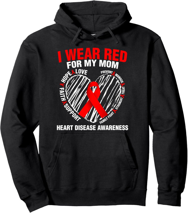 Ich trage Rot für das Bewusstsein meiner Mutter für Pullover Hoodie