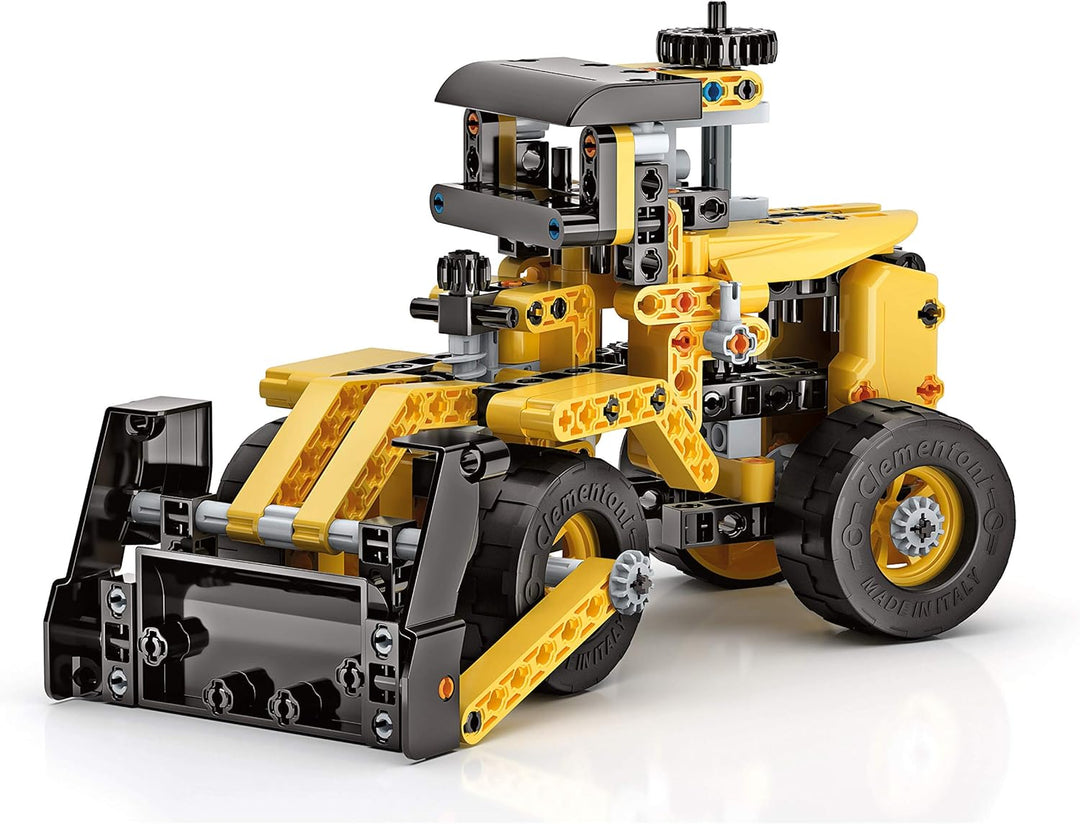 Clementoni 19139 Mechanik-Labor – Bulldozzer – Made in Italy – Bauset für Kinder 8 Jahre – wissensch