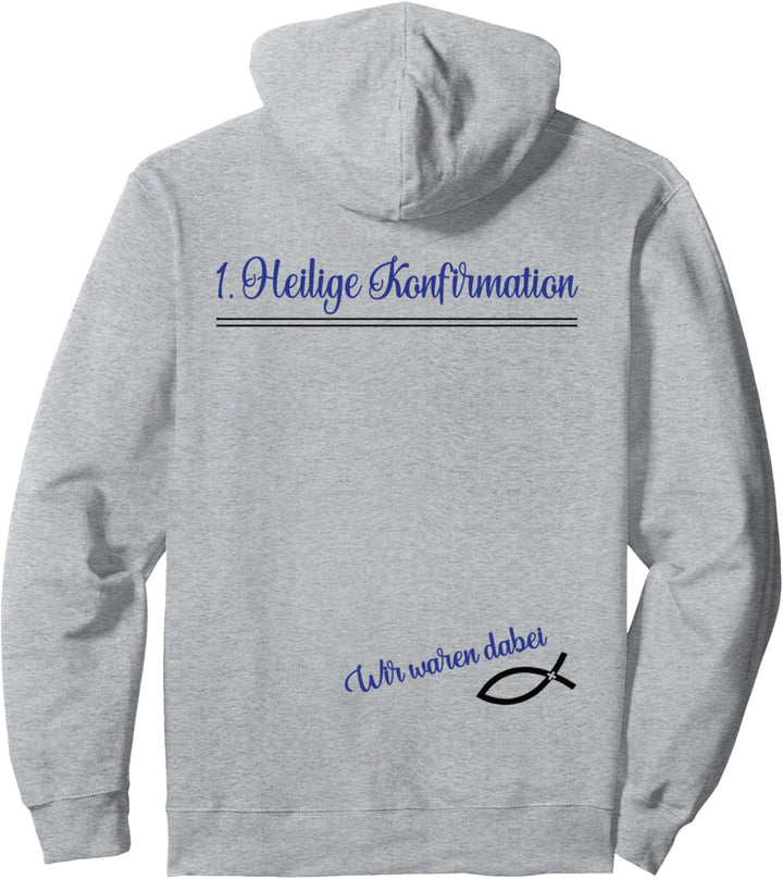 Konfirmation Junge Kirche Glaube Fisch Junior Konfirmand Pullover Hoodie