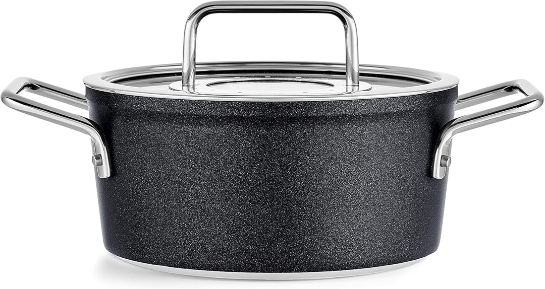 Fissler Adamant/Aluminium-Kochtopf (Ø 18 cm, 2L) Töpfe-beschichtet mit Glas-Deckel, antihaftend - In