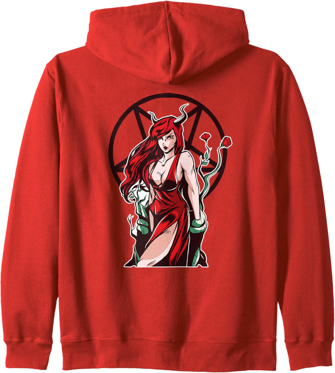 Baphomet Dämon Satan Pentagramm Halloween Lilith Luzifer Kapuzenjacke