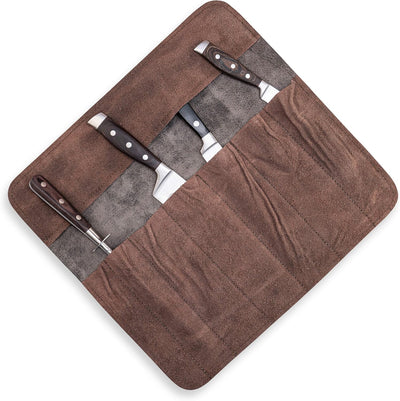 Messertasche Leder Köche 7-Fach Echt-Leder Kochmesserrolle gross – Messer Tasche Kochmesser - Kochta