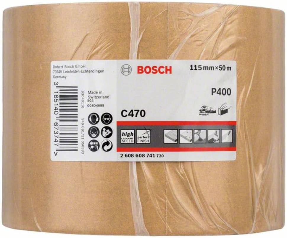 Bosch Pro Schleifrolle Best for Wood and Paint für Holz und Farbe (115 mm, 50 m, Körnung 400, C470),