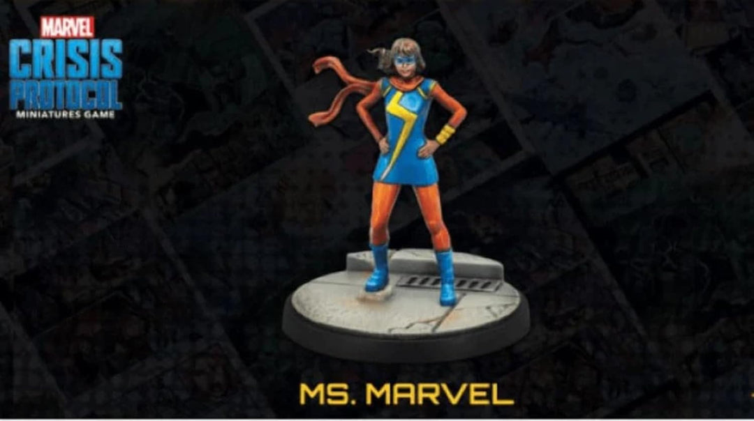 Atomic Mass Games , Ms. Marvel: Marvel Crisis Protocol, Miniatures Game, Ages 14+, 2 Players, 45 Min