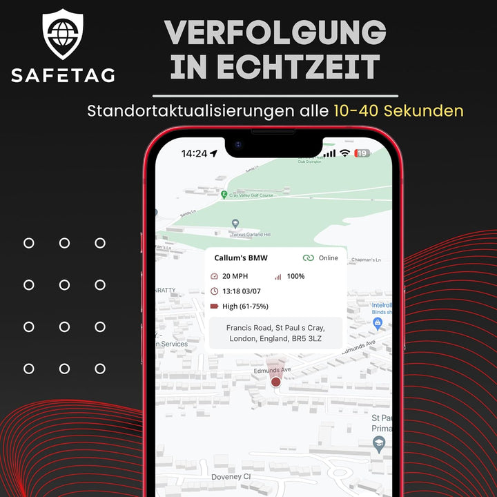Mini 4G – Mini wiederaufladbarer 4G LTE GPS-Tracker, Auto, Motorrad usw. 34–205 Länder, Echtzeit-Tra