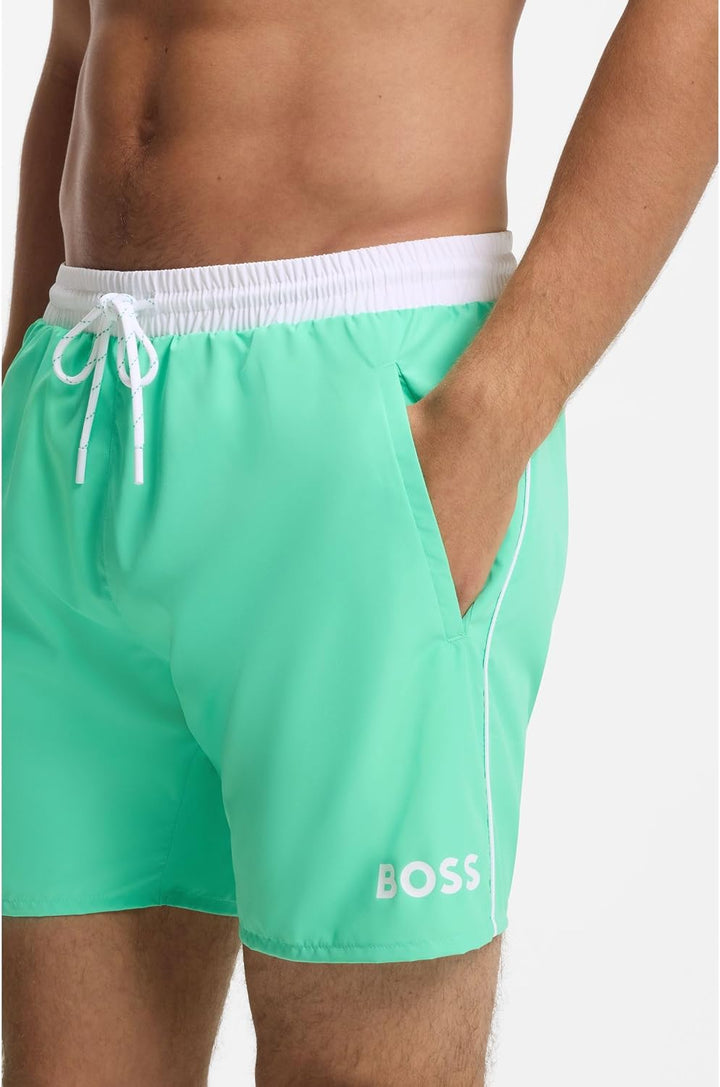 BOSS Herren Mittlere Länge, Solide Badehose Badehose S Bright Green 322, S Bright Green 322