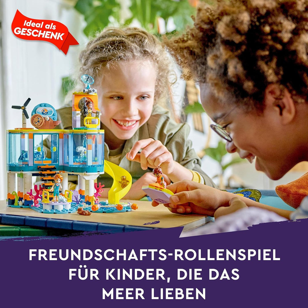 LEGO Friends Seerettungszentrum Tierarzt-Spielzeug für Kinder mit Otter-, Seepferdchen- und Schildkr
