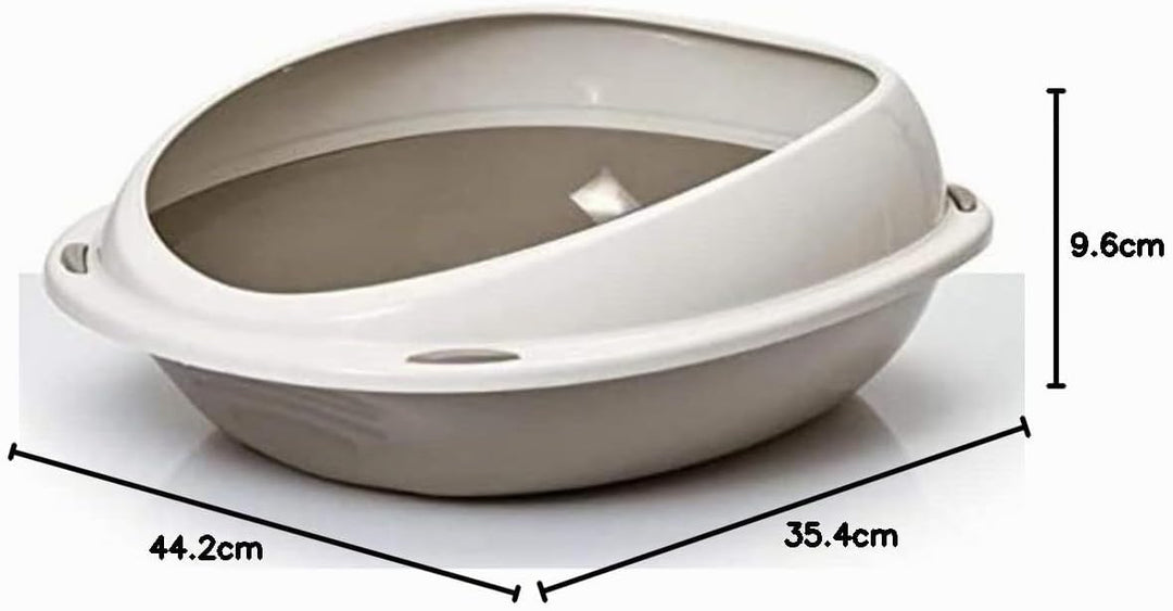 Agrobiothers Shuttle Katzentoilette, oval, mit Rand, 45 x 36 x 15 cm 45 x 36 x 15,5 cm, 45 x 36 x 15