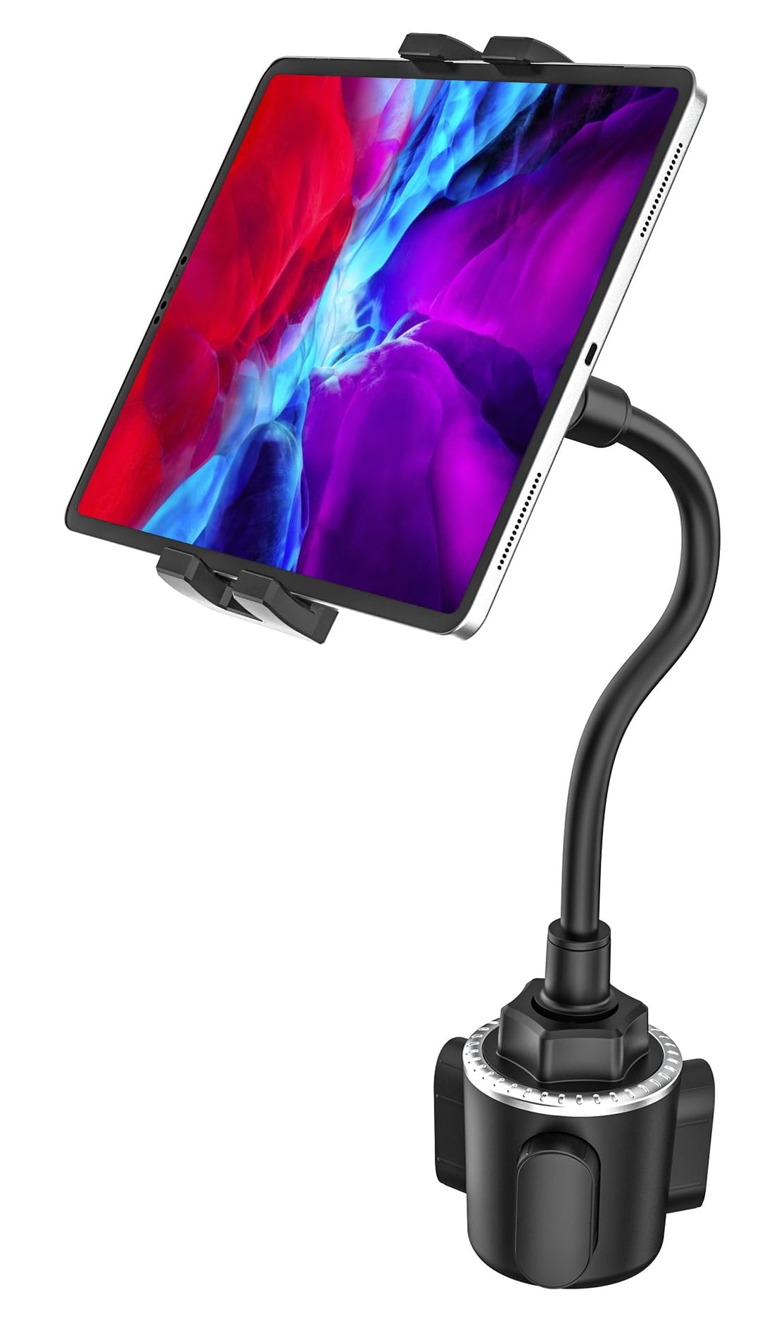 Schwanenhals Auto Tablet Getränkehalter, woleyi Universal Tablet Getränkehalter für Auto, LKW, Laufb