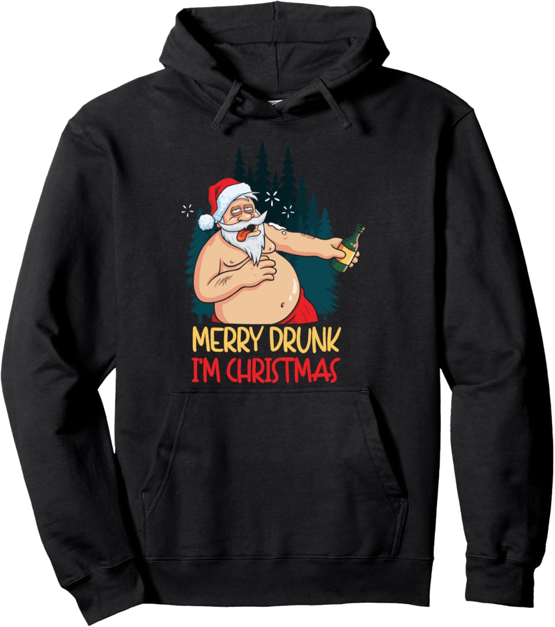 Merry Drunk I'm Christmas Pullover Hoodie