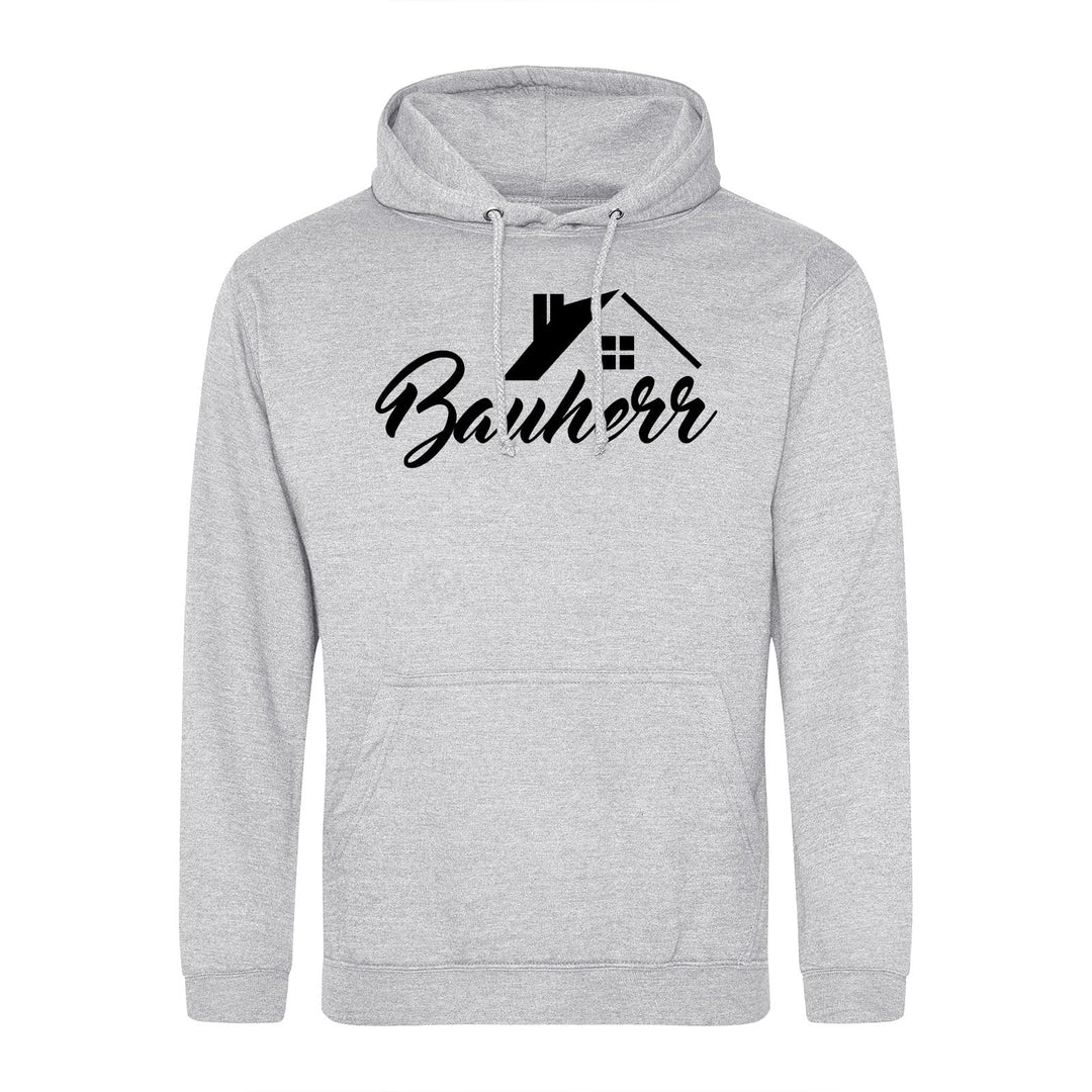 huuraa Unisex Hoodie Bauherr Schriftzug Pullover Vegan Grösse S-3XL mit Motiv für Hausbesitzer Gesch