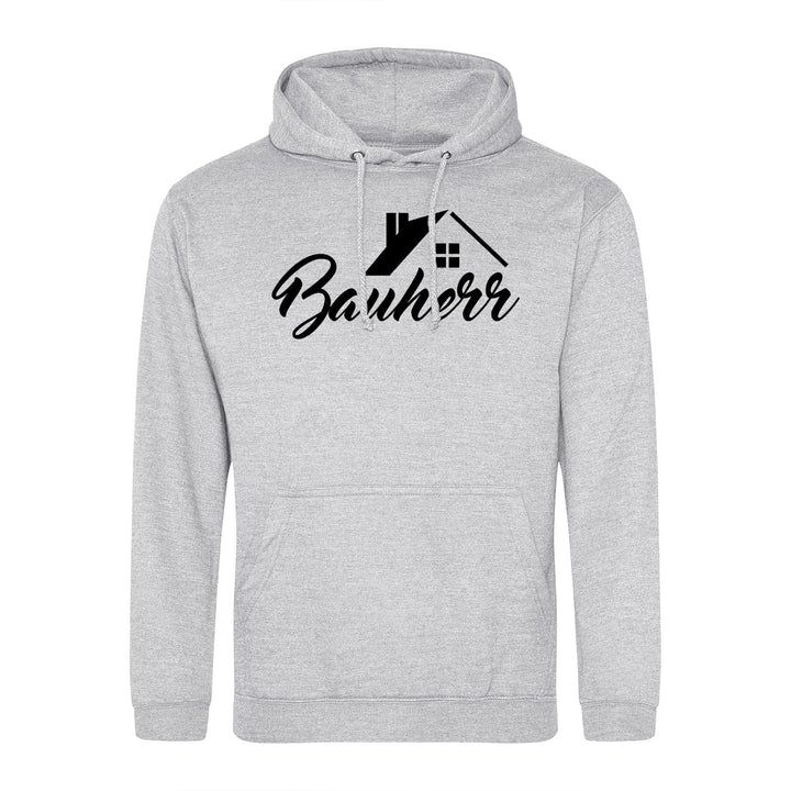 huuraa Unisex Hoodie Bauherr Schriftzug Pullover Vegan Grösse S-3XL mit Motiv für Hausbesitzer Gesch