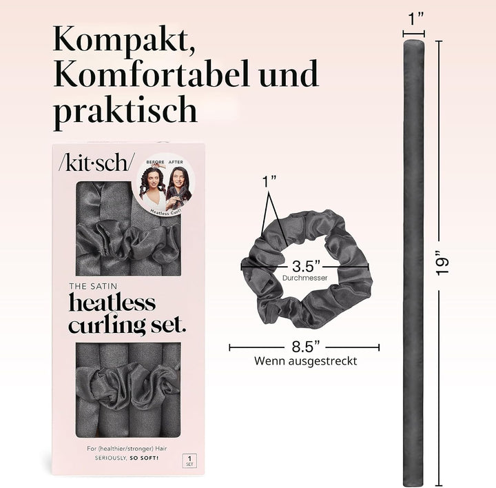 Kitsch Satin Locken ohne Hitze - Lockenwickler für Heatless Curls | Heatless Hair Curler &amp; Hot Rolle