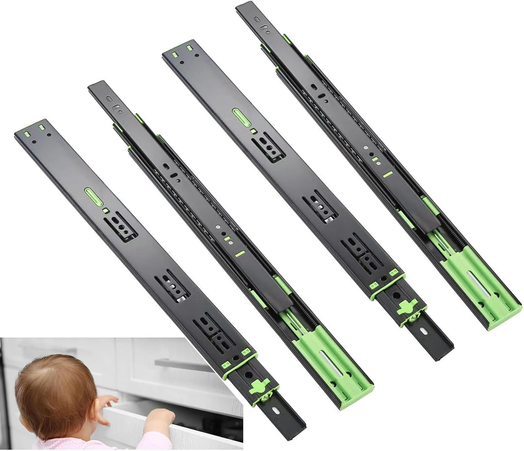2 Paar Schubladenschienen Softclose,450 mm schubladenauszug vollauszug 45 kg Tragkraft, Kugelauszug