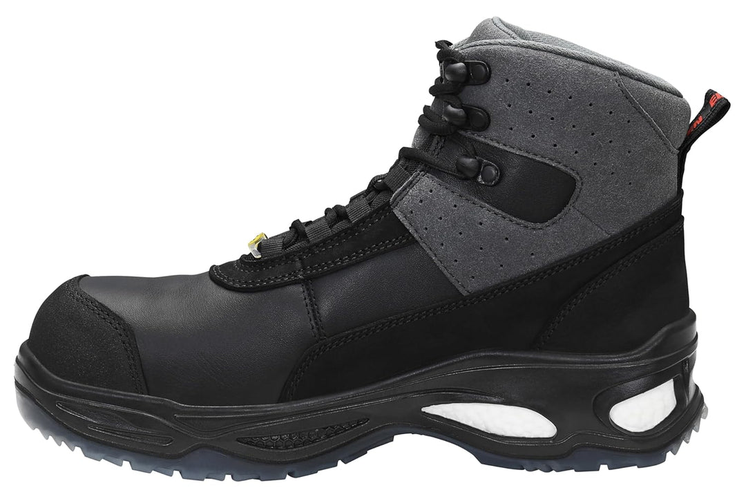 ELTEN Sicherheitsschuhe Miles Mid ESD S3, Herren, Leder, Kunststoffkappe (Leichter als Stahlkappe),
