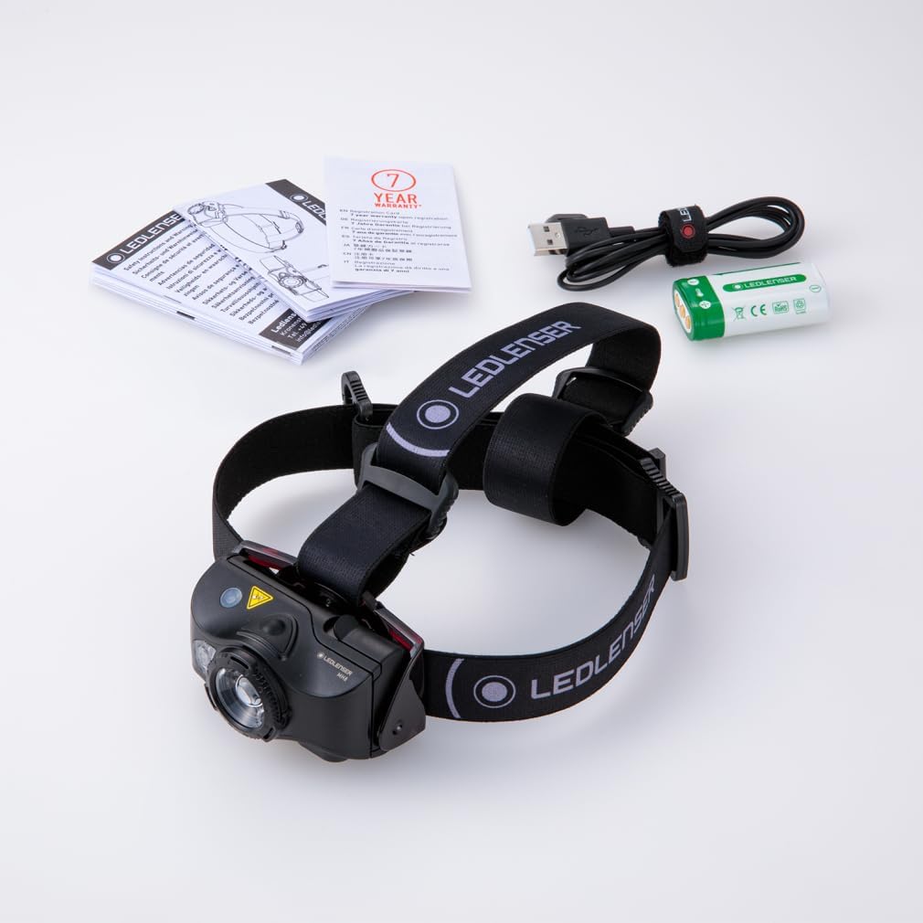 Ledlenser Stirnlampe MH8 Schwarz, Schwarz