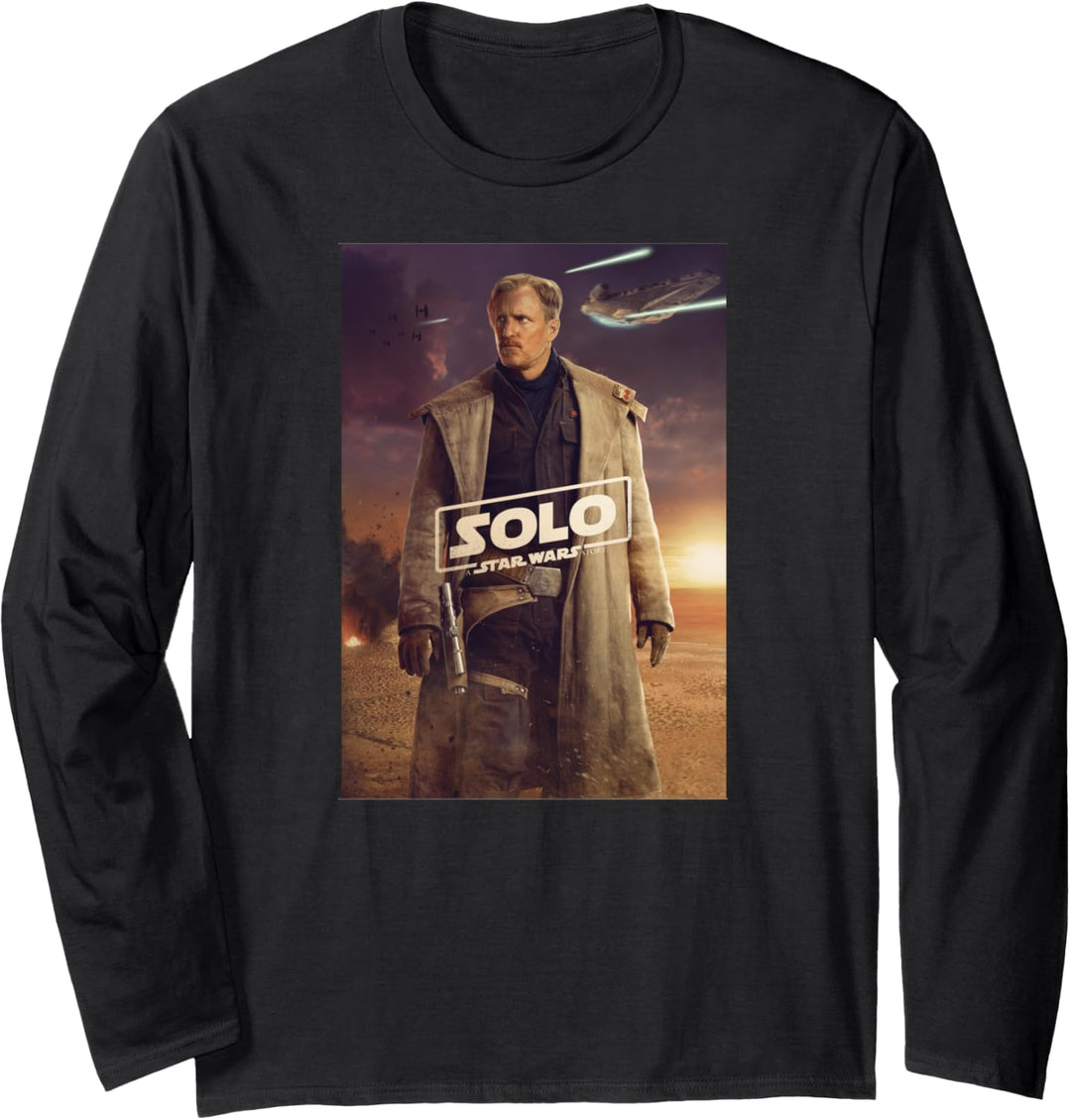Star Wars Han Solo Beckett Sunset Movie Poster Langarmshirt