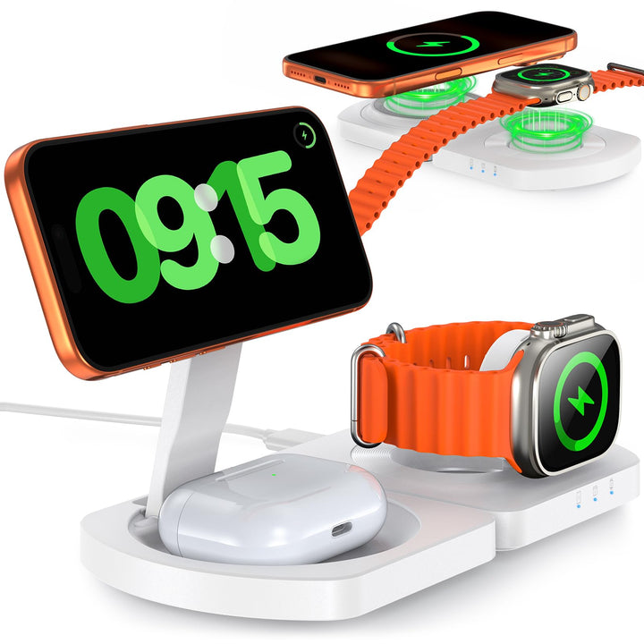 Induktive Ladestation für Apple, MagSafe-kompatible iPhone ladegerät für iPhone 17 Air/16/15/14/13/1