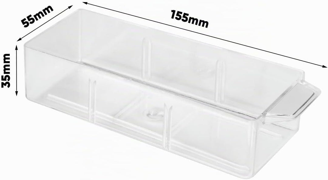 Aufbewahrungsbox mit Schubfächern Sortimentskasten - 36 Stück Transparent Schubladen - 630 x 155 x 1