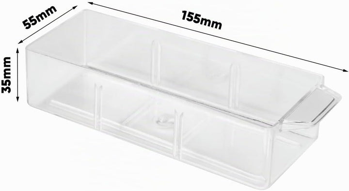 Aufbewahrungsbox mit Schubfächern Sortimentskasten - 36 Stück Transparent Schubladen - 630 x 155 x 1
