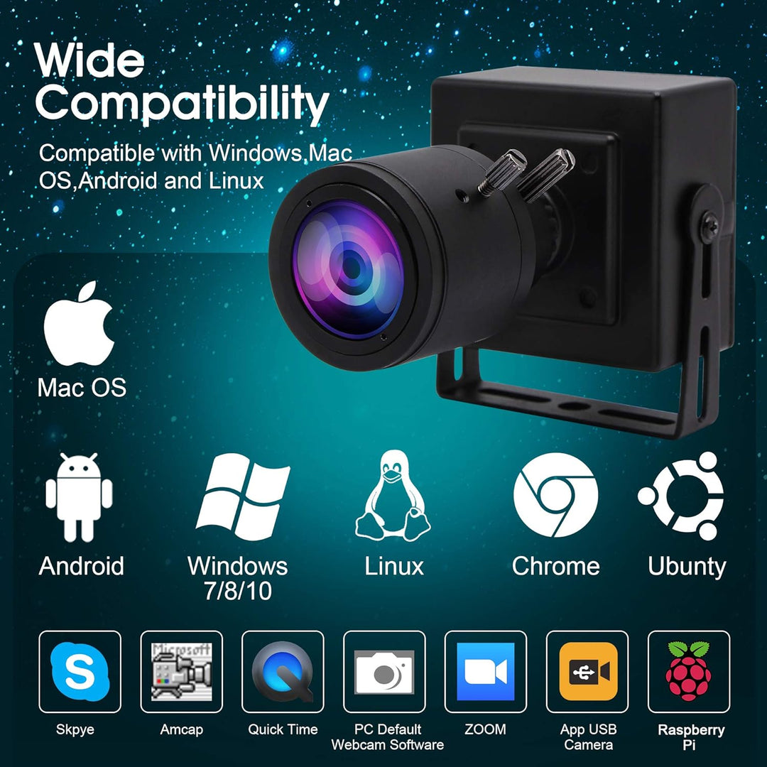 ELP 1080P Optical Zoom Webcam 2,8-12mm Vario Objektiv USB Kamera Full fps Full HD 1080p Webkamera mi
