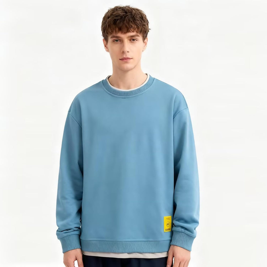 Herren Sweatshirt, Herren Sweatshirt Kapuzen Pullover Hoodie Casual Crew Neck Basic Style, M Blau
