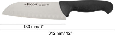 Arcos Serie 2900 - Santoku Messer Messer Asiatischer ArtAsian Knife - Klinge Nitrum Edelstahl 180 mm