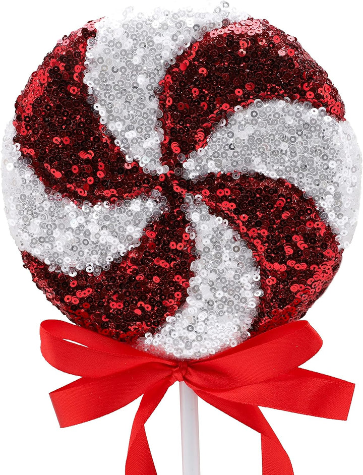 Christmas Concepts® Packung mit 2 36 cm riesigen glitzernden Pailletten-Lollipop Weihnachtsdekoratio