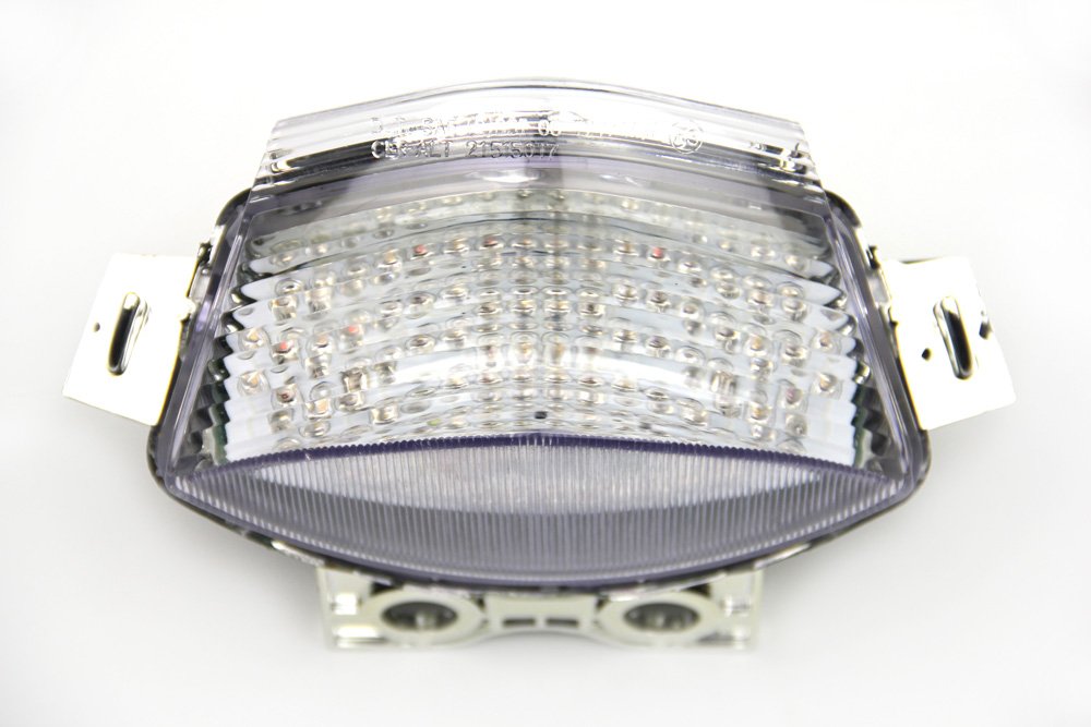 avdb-moto LED-Bremslicht mit integrierten Blinker kompatibel mit Kawasaki ER6, N, F 2006/2008 (klar)