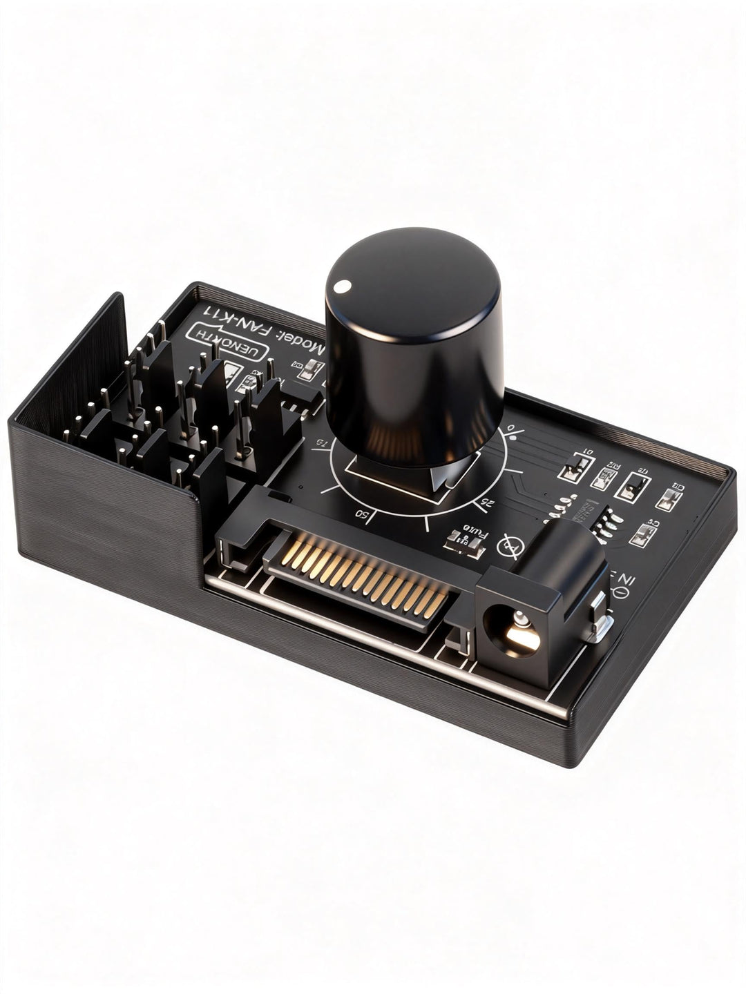 RIIEYOCA 12V 4-Pin PWM PC-Lüftersteuerung, PC-Lüfter-Adapter-Hub mit 6-fach 4-Pin Anschlüssen, Lüfte