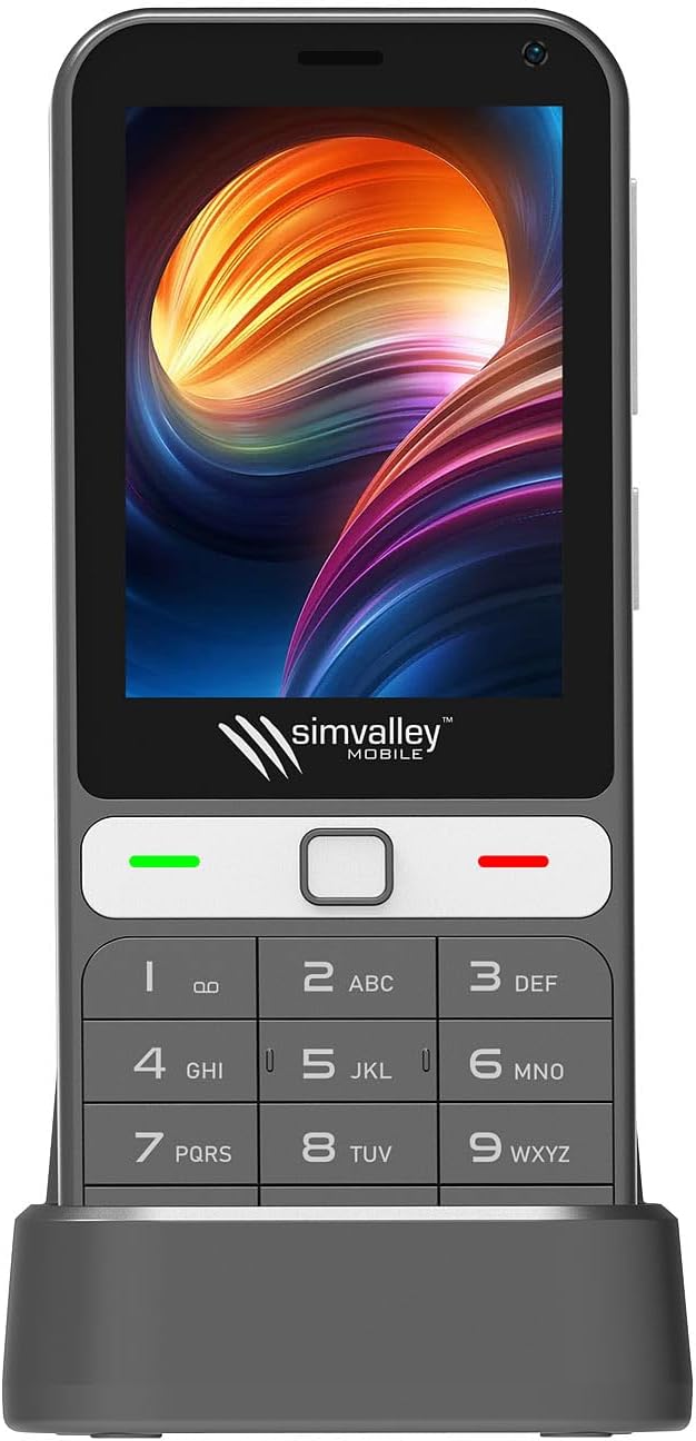 simvalley MOBILE 4G-Senioren-Handy, Touchdisplay, Whatsapp, SOS-Funktion, GPS, Android
