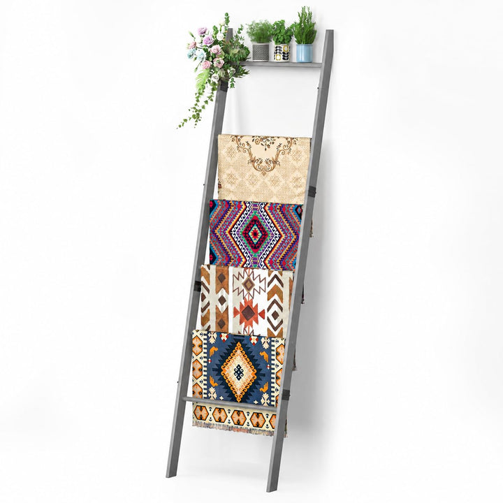 BAMBANG Handtuchleiter Kleiderleiter Holz,180cm Handtuchhalter Leiter Dekoleiter Kleiderständer Schl