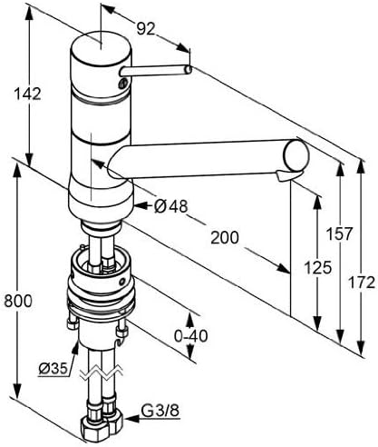 Kludi Spültisch-Bajonett-Einhebelmischer Scope 339380575 DN10